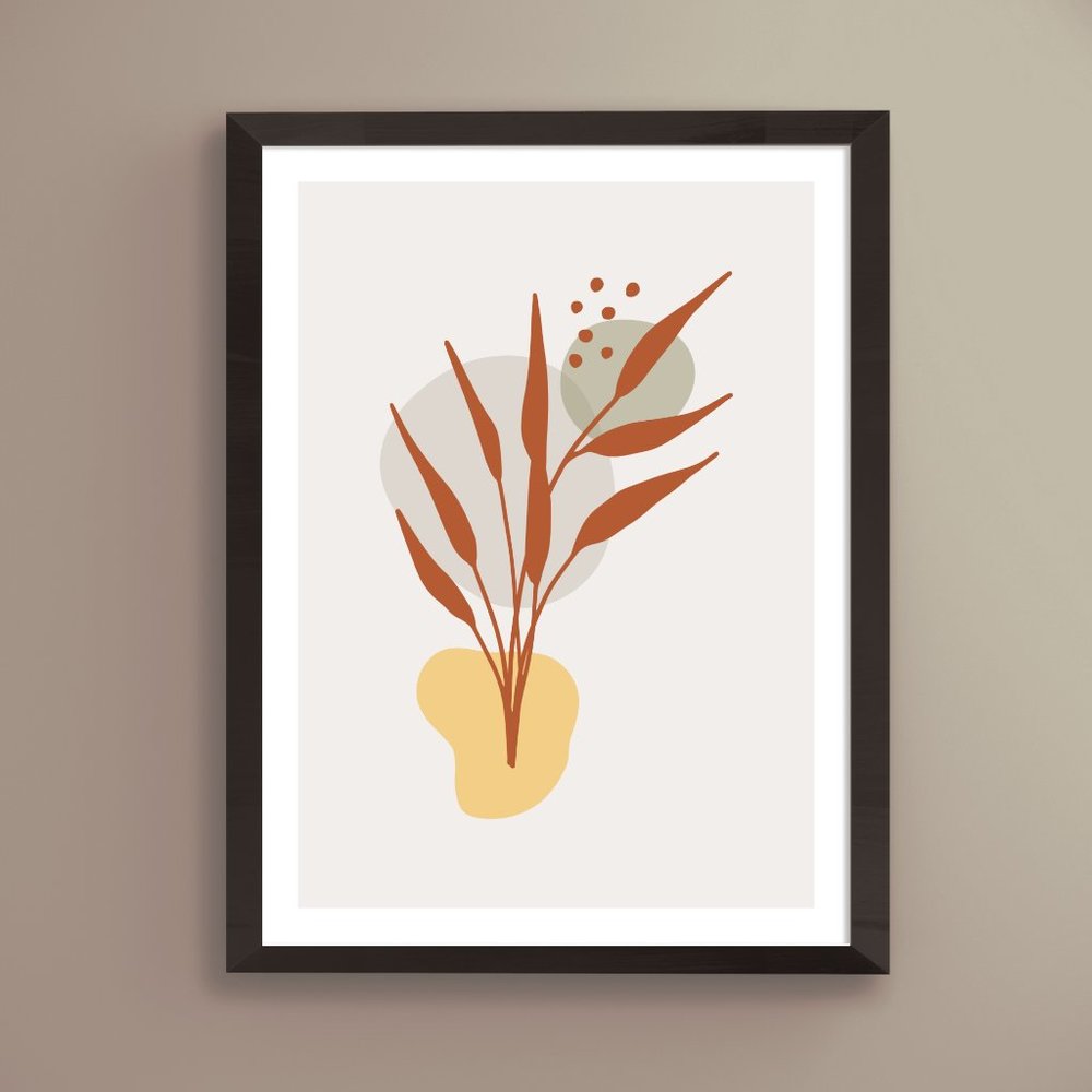 Modern Minimalist Abstract Nature Boho Wall Art Print Home Decor [No Frame]